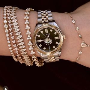 Timex X Jacquie Aiche Legacy Two Tone Black Tribe Eye Watch